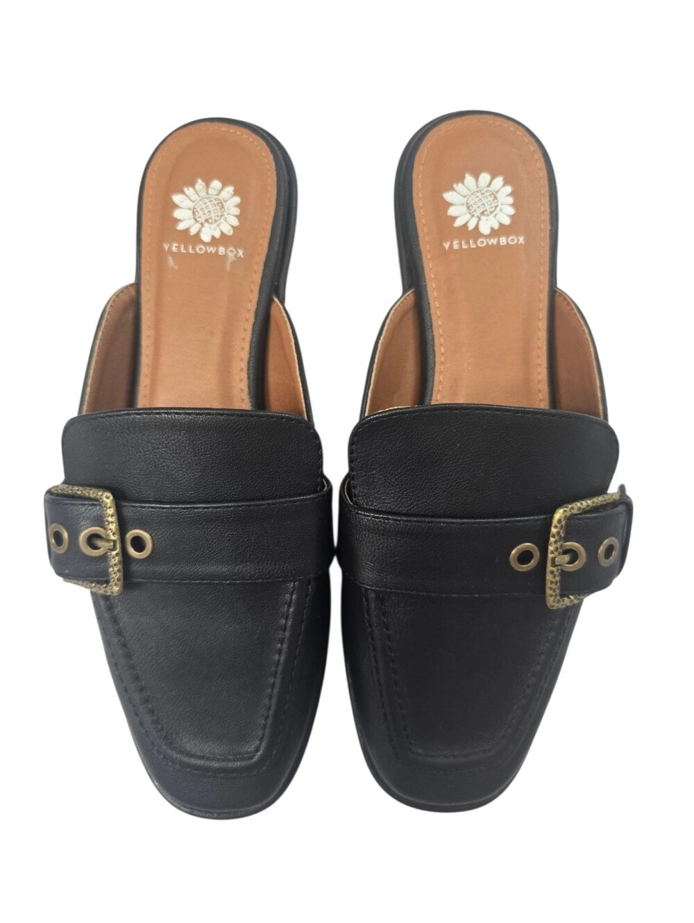 Yellow Box Jardeen Loafer Mule in black